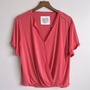 Anthropologie/Saturday Sunday | Pink Swoop Front Top (M)